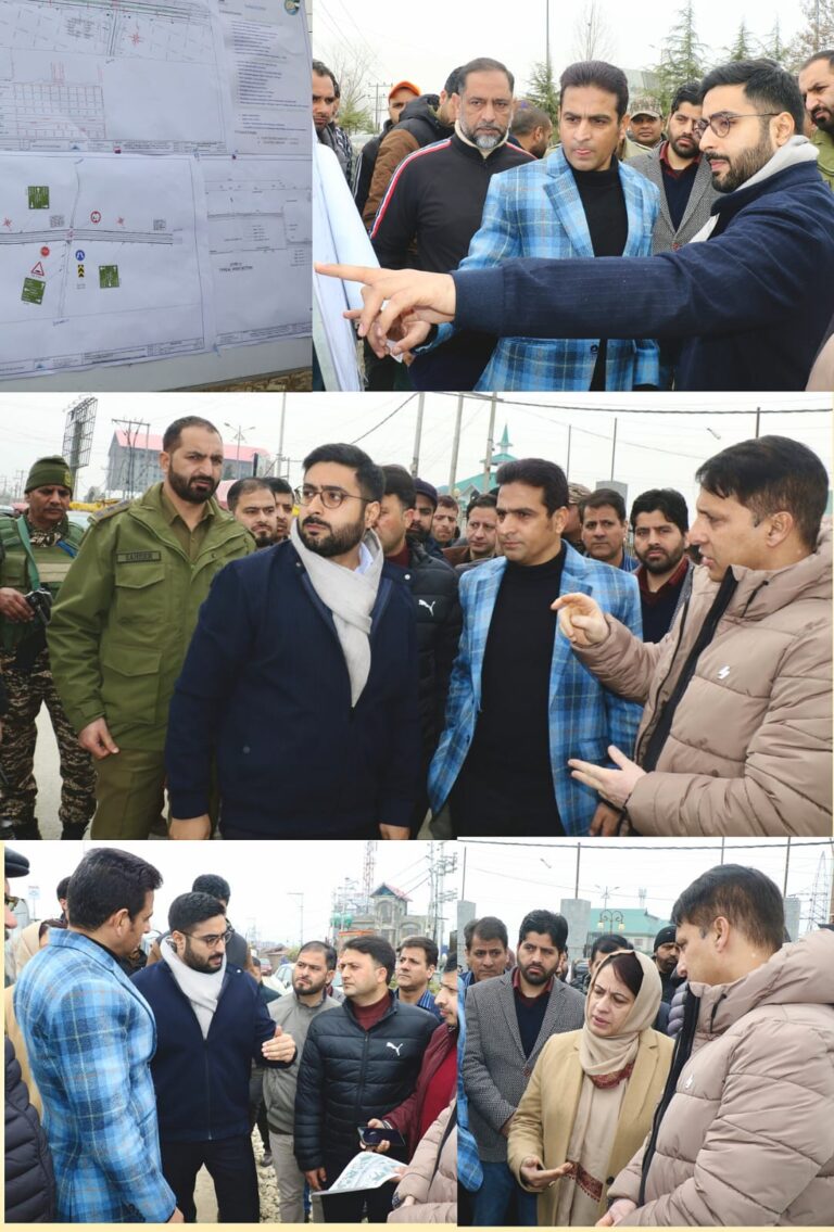 DC Srinagar conducts field survey of proposed sites for construction of Vehicle Under Pass at Mominabad, Nowgam and Foot Over Bridge near Children’s Hospital Bemina