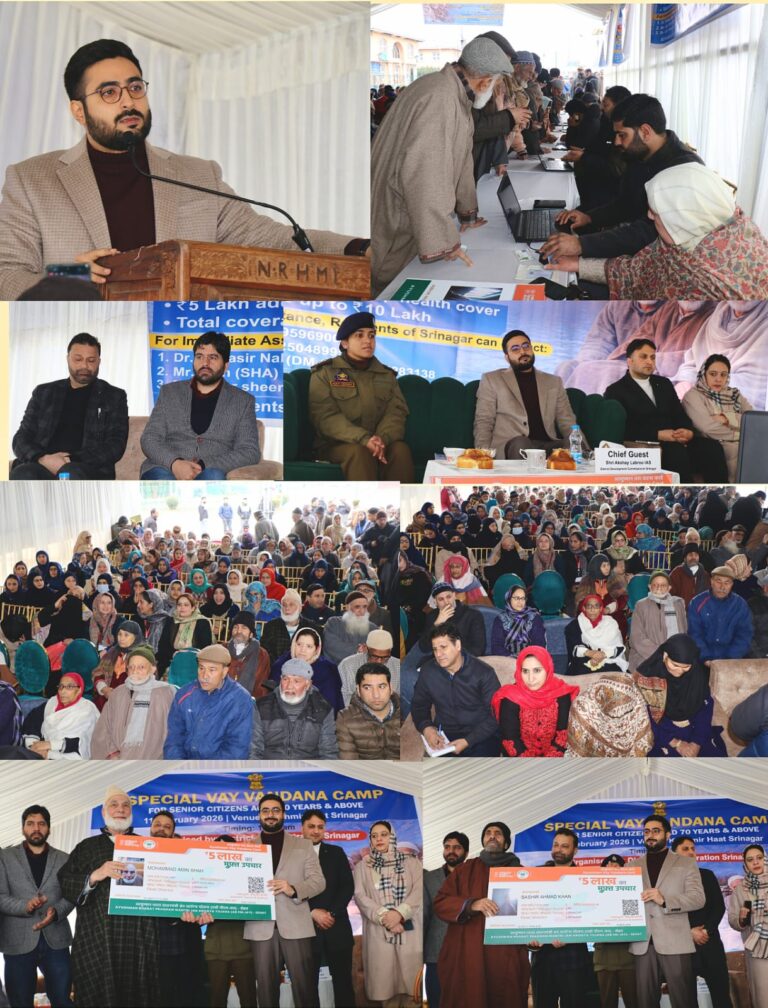 District Administration Srinagar Organises Mega Awareness-cum-Spot Registration Camp for Vay Vandana Cards at Kashmir Haat