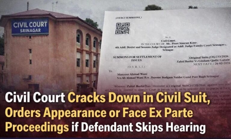 Civil Court Cracks Down in Civil Suit, Orders Appearance or Face Ex Parte Proceedings