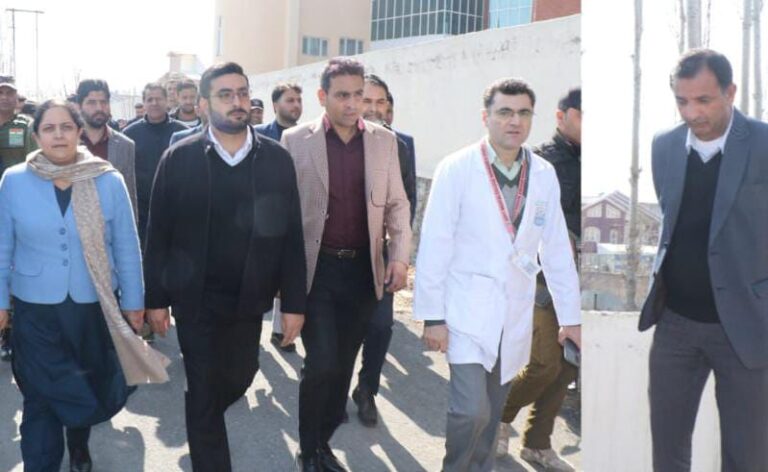 DC Srinagar, Principal GMC along with SSP Traffic conduct spot review of work on Alternate Entry Gate, Additional Parking Space, LMV Underpass for Bone & Joint Hospital, Barzulla